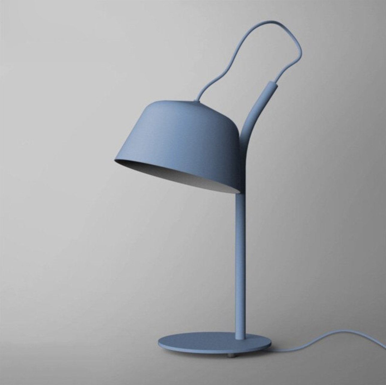 Modern Studio Colored Metal LED Table Lamp Powder Blue