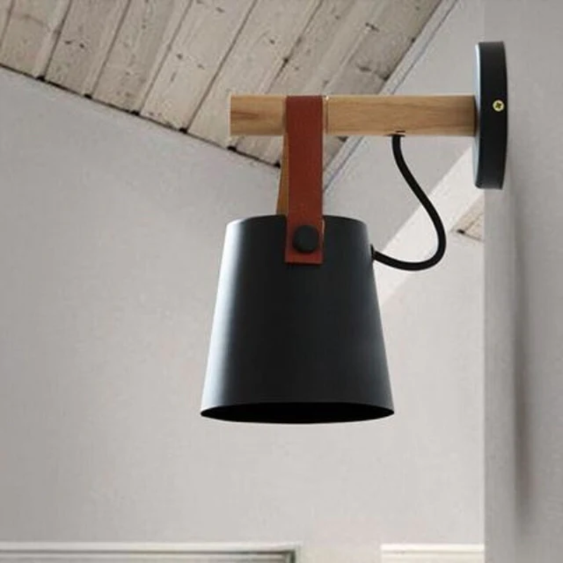 Modern Wood & Metal Wall Sconce - Final Sale