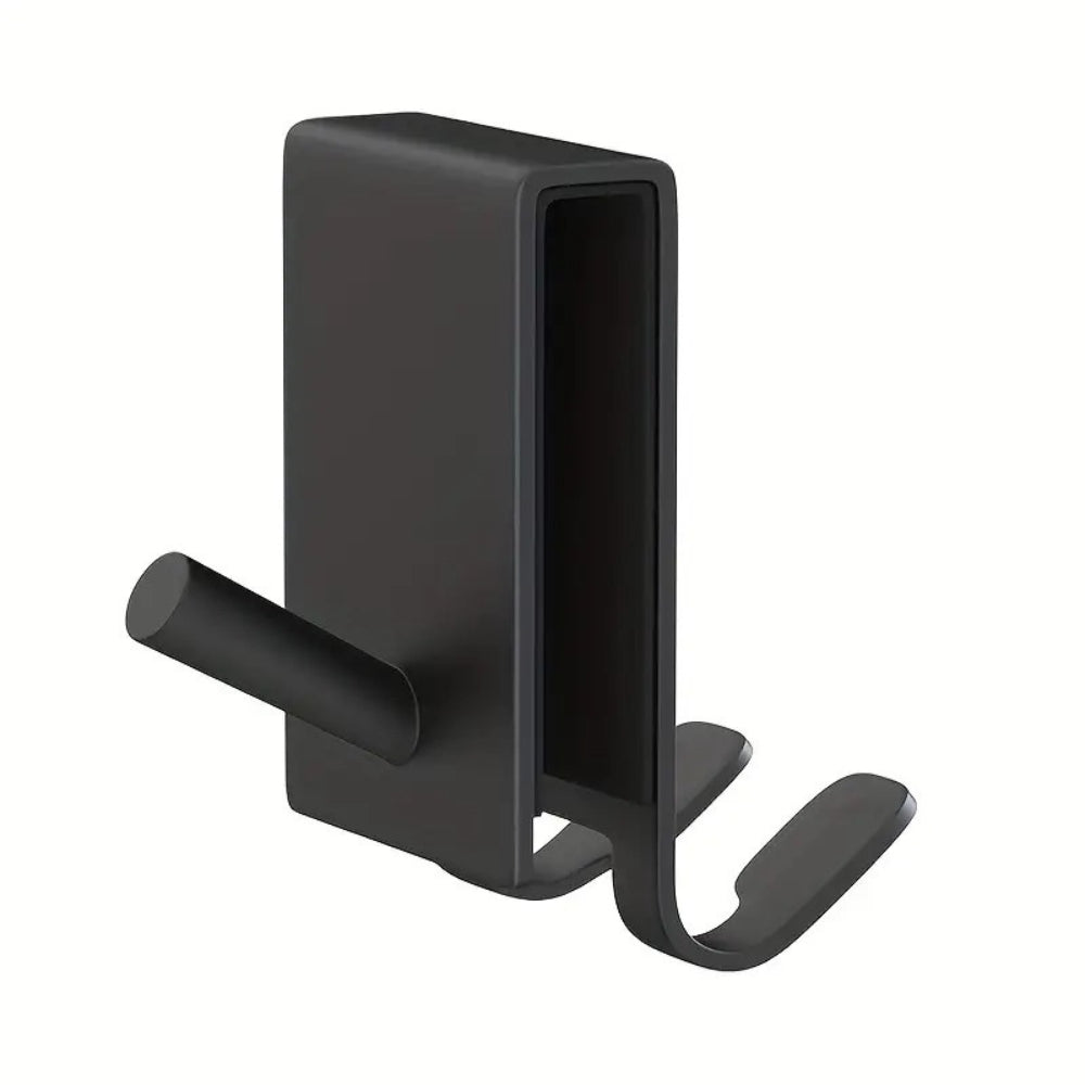 On Glass Stainless Shower Door Hooks Black Shimmer