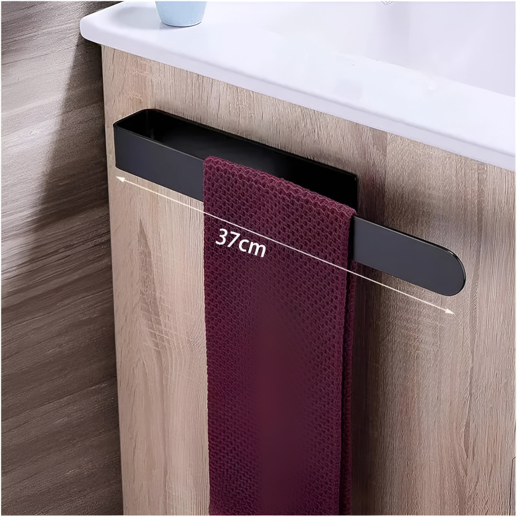 Modern Stainless Steel Wall Mounted Towel Rack Charcoal