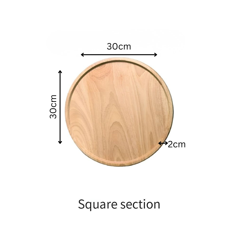 Modern Zen Bamboo Serving Plate Round