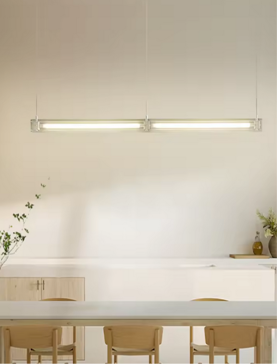 Sleek Horizon Linear Glass Pendant