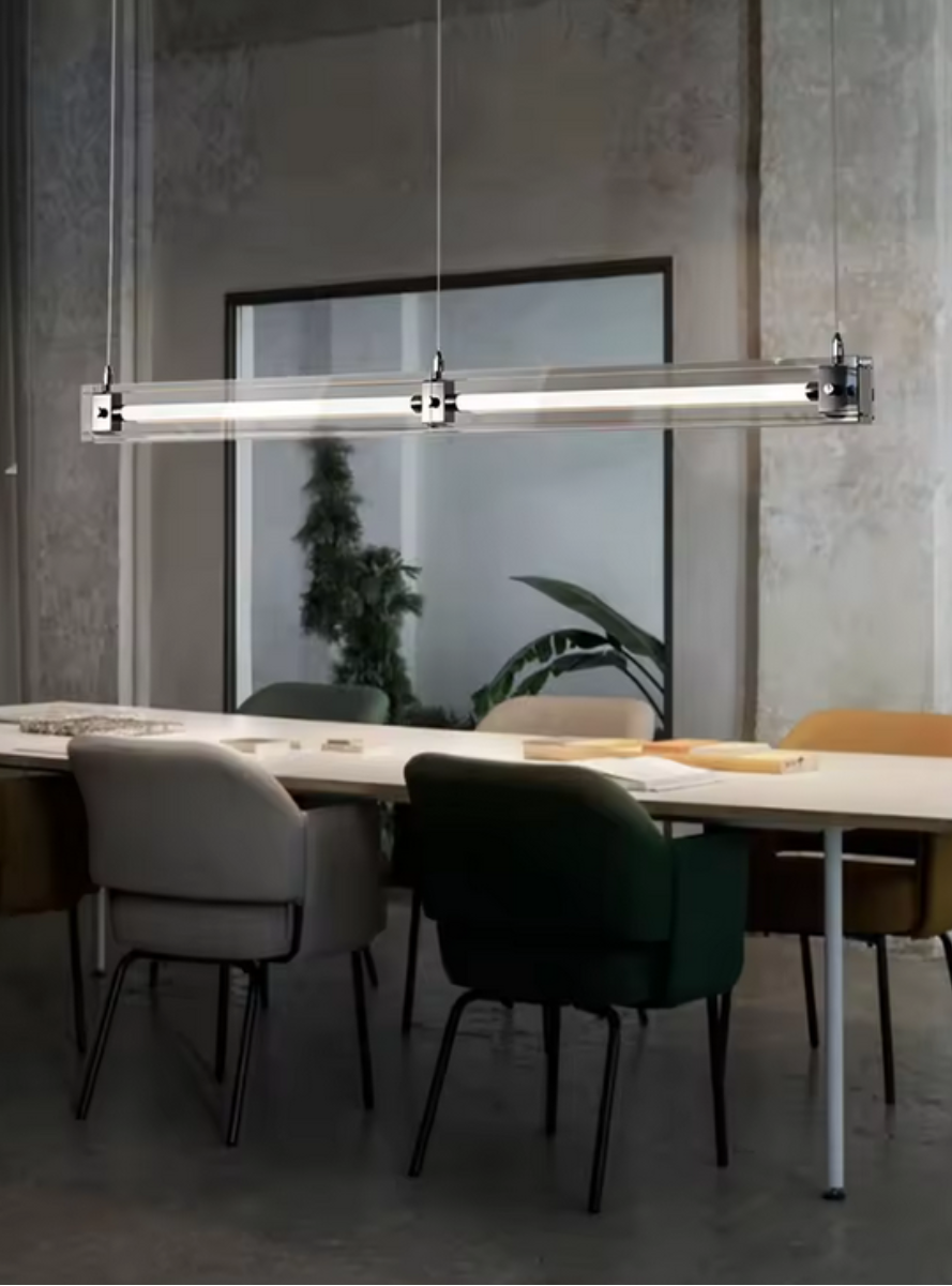 Sleek Horizon Linear Glass Pendant