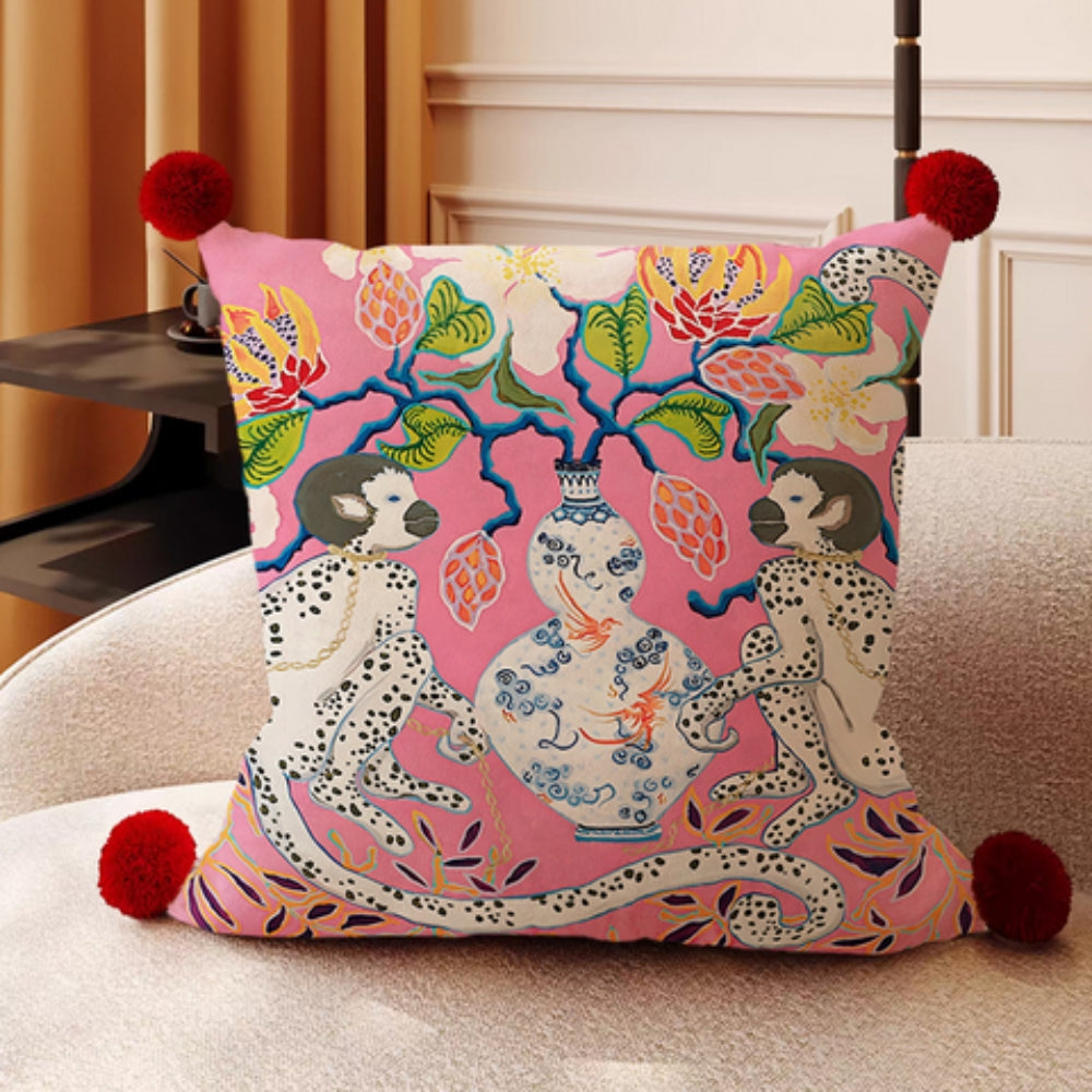 Monkey Garden Cushion Cover Collection Jungle Dance