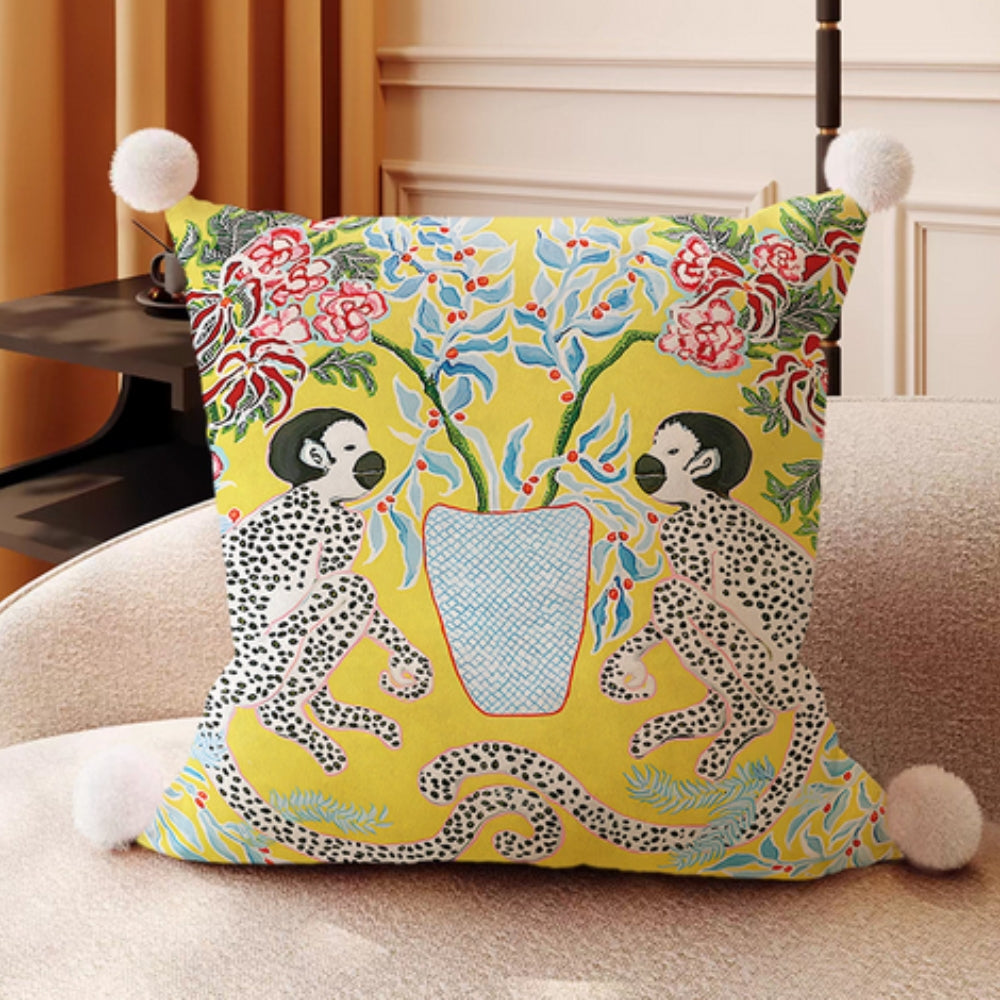 Monkey Garden Cushion Cover Collection Sunlit Garden