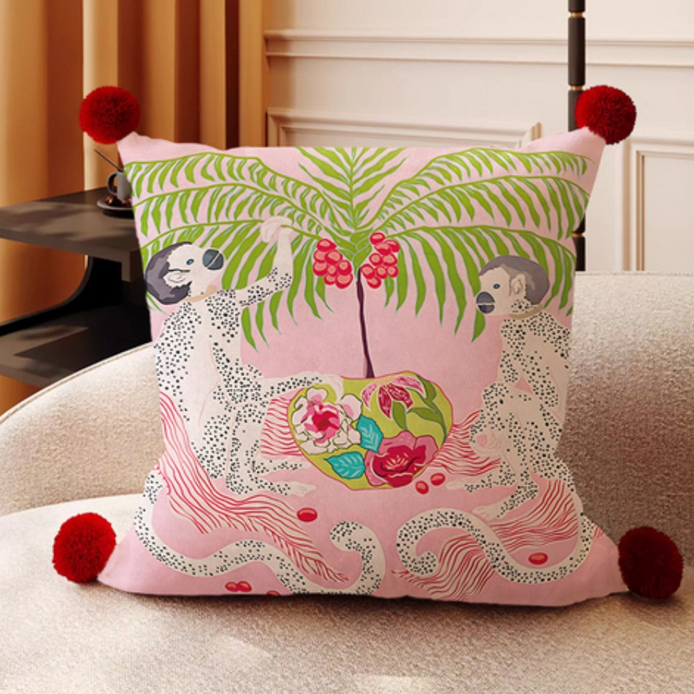 Monkey Garden Cushion Cover Collection Tropical Swing