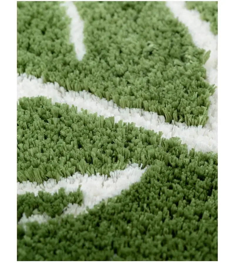 Monstera In White Bath Mat