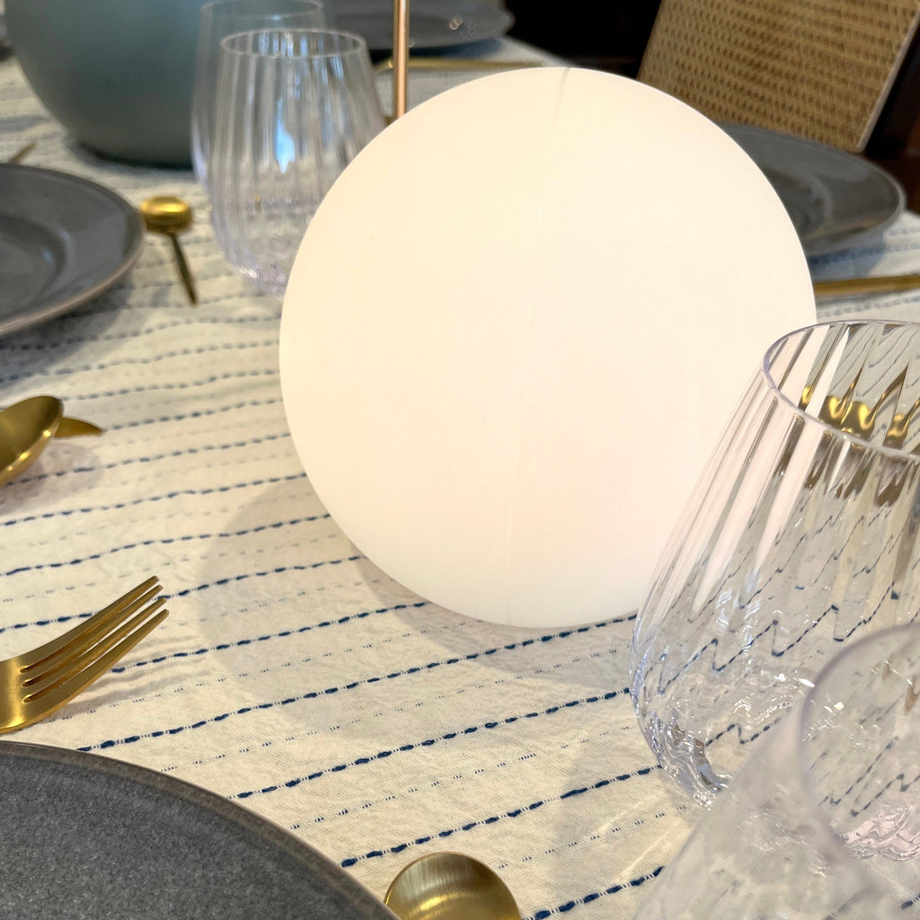 Moon Cordless LED Dimmable Orb Table Lamp with Rechargeable Batteries - Final Sale