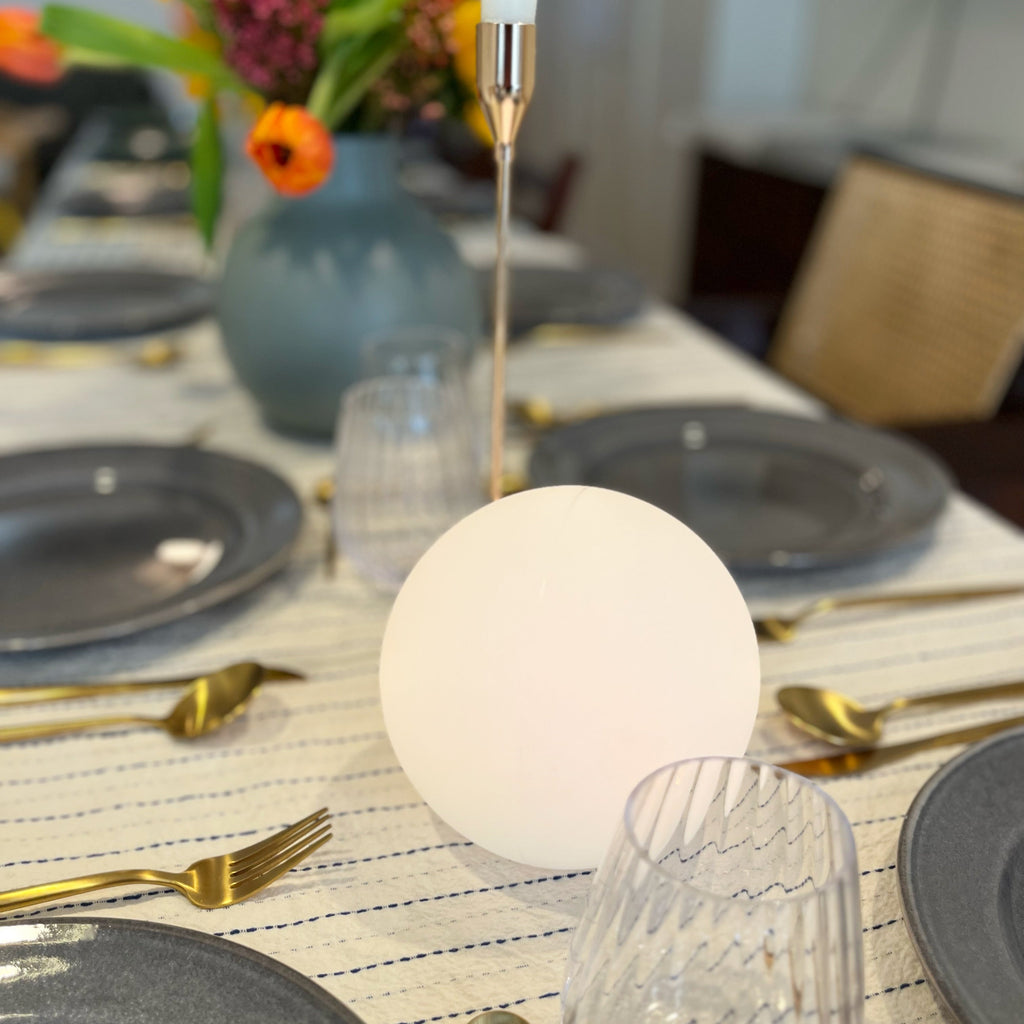 Moon Cordless LED Dimmable Orb Table Lamp with Rechargeable Batteries - Final Sale
