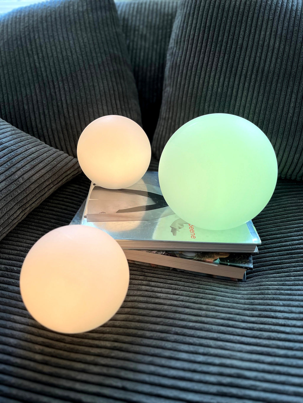 Moon Cordless LED Dimmable Orb Table Lamp with Rechargeable Batteries - Final Sale