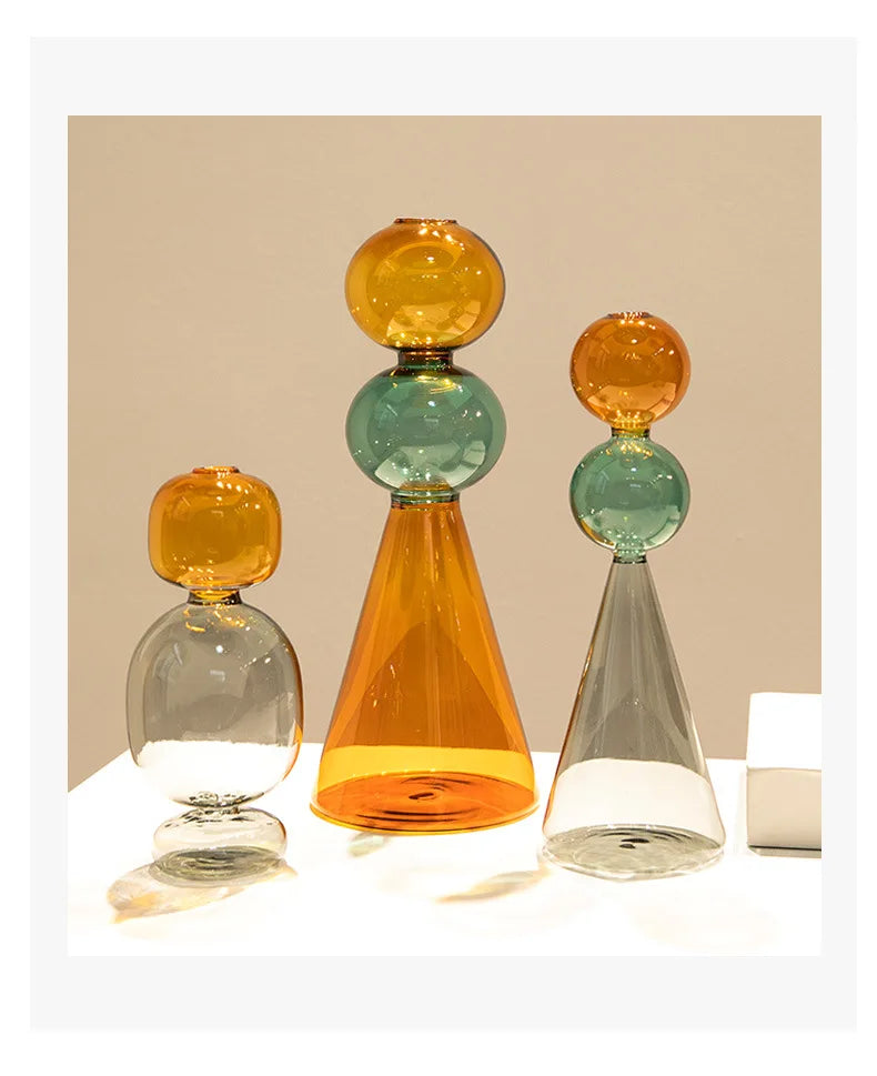 Luminara Stacked Glass Vase Collection