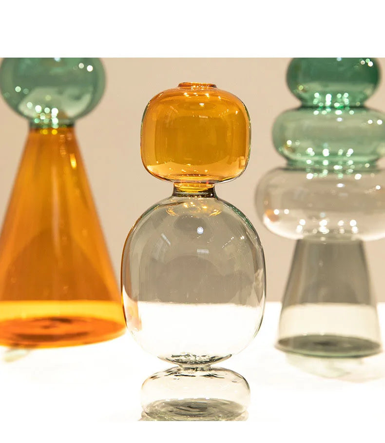 Luminara Stacked Glass Vase Collection