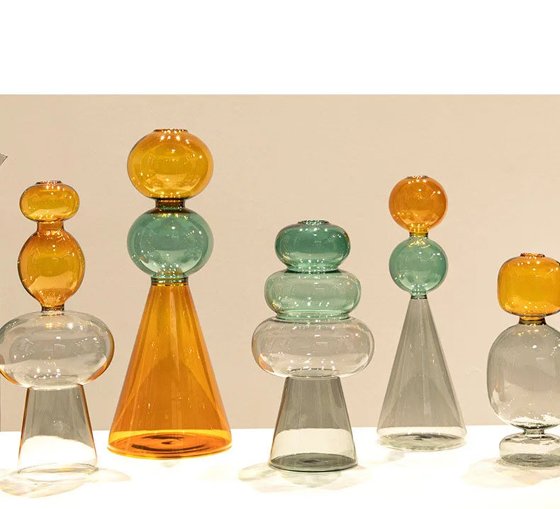 Luminara Stacked Glass Vase Collection