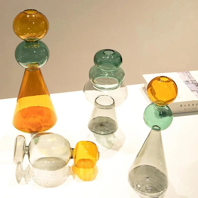 Luminara Stacked Glass Vase Collection