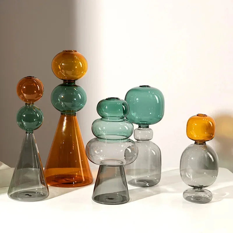Luminara Stacked Glass Vase Collection