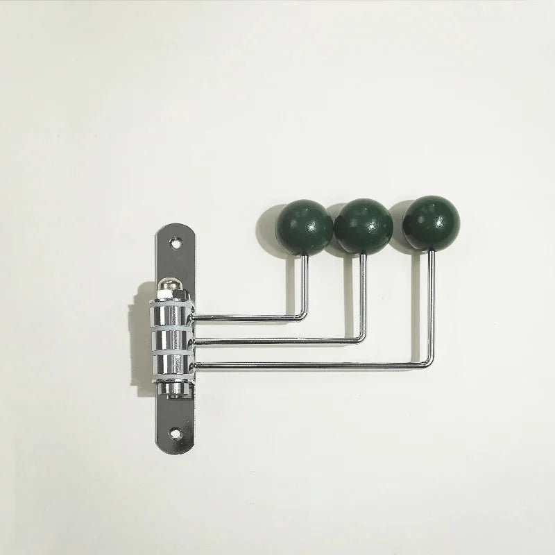 Everly Midcentury Wall Hook Rack 3 Hooks Dark Green
