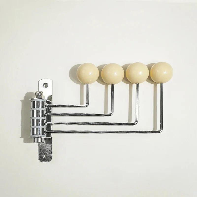 Everly Midcentury Wall Hook Rack 4 Hooks White