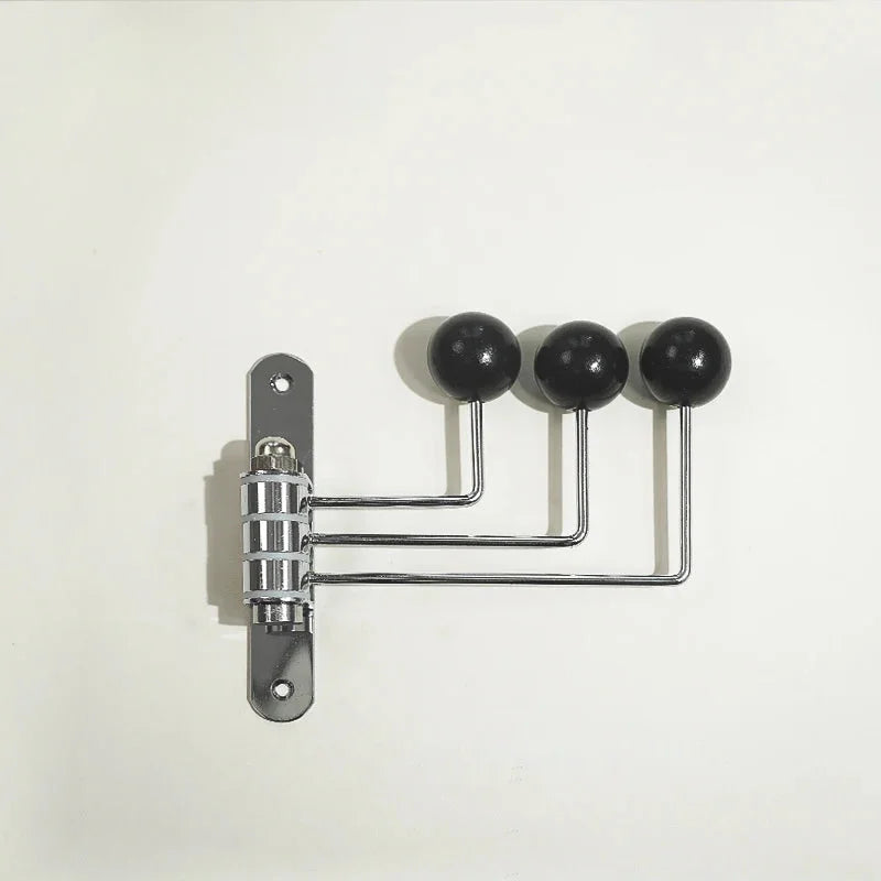 Everly Midcentury Wall Hook Rack 3 Hooks Black