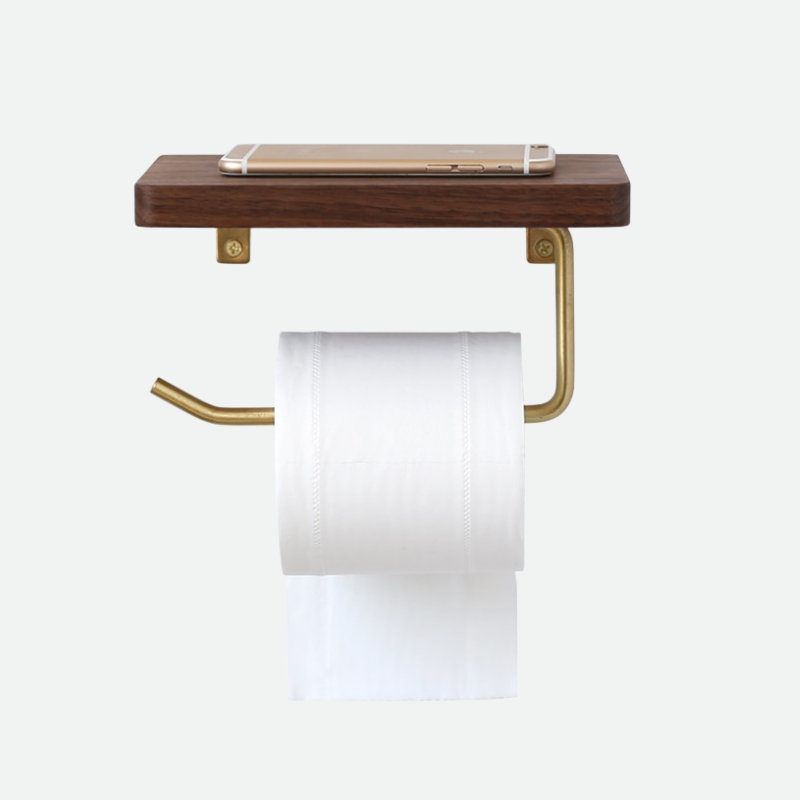 Multipurpose Wooden Toilet Roll Holder