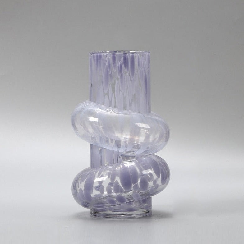 Murano Marble Twist Glass Vase Bergamot