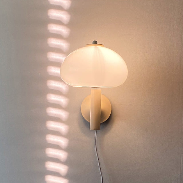 Mushroom Cap Glass Wall Lamp