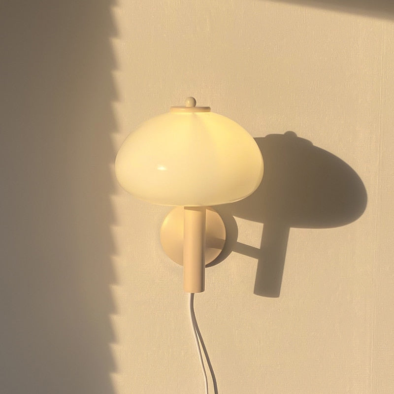 Mushroom Cap Glass Wall Lamp
