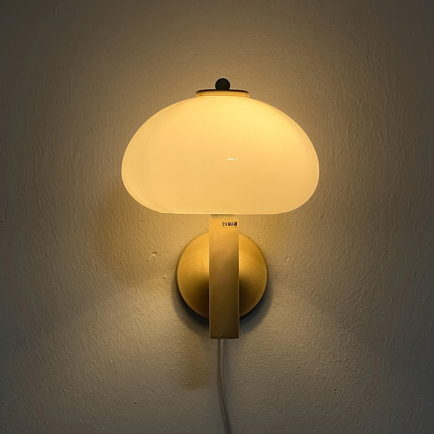 Mushroom Cap Glass Wall Lamp