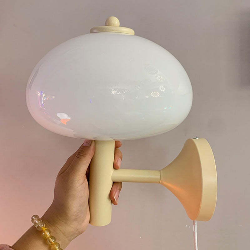Mushroom Cap Glass Wall Lamp