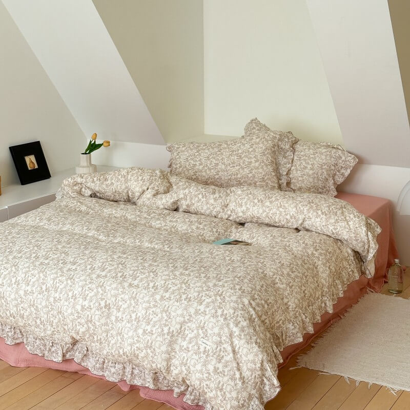 Woodland Muslin Bedding Set – Ruffled Cotton