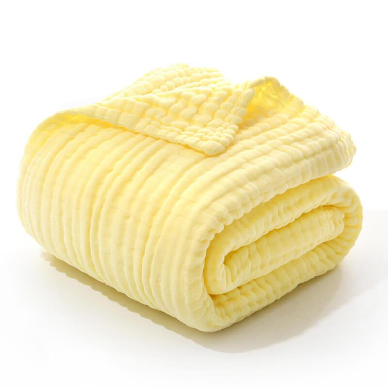 6-Layer Cotton Muslin Receiving Blanket – Solid Colors Yellow