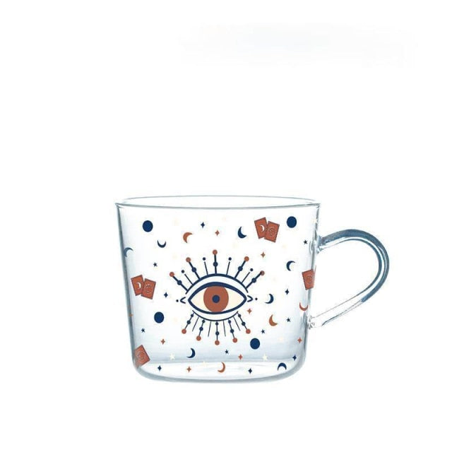 Mystic Eye Printed Glass Measuring Cups Eye