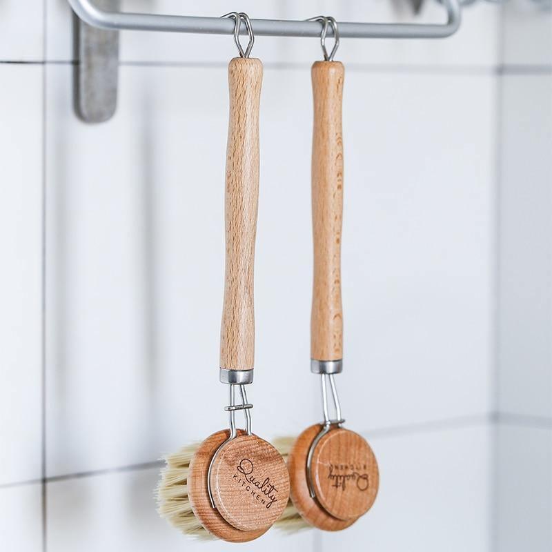 Wood Dishwashing Brush Replaceable Head
