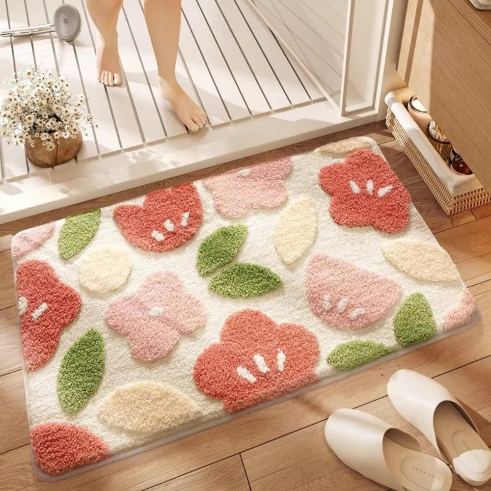 Nature Inspired Non-Slip Bathroom Mat Bloom Meadow
