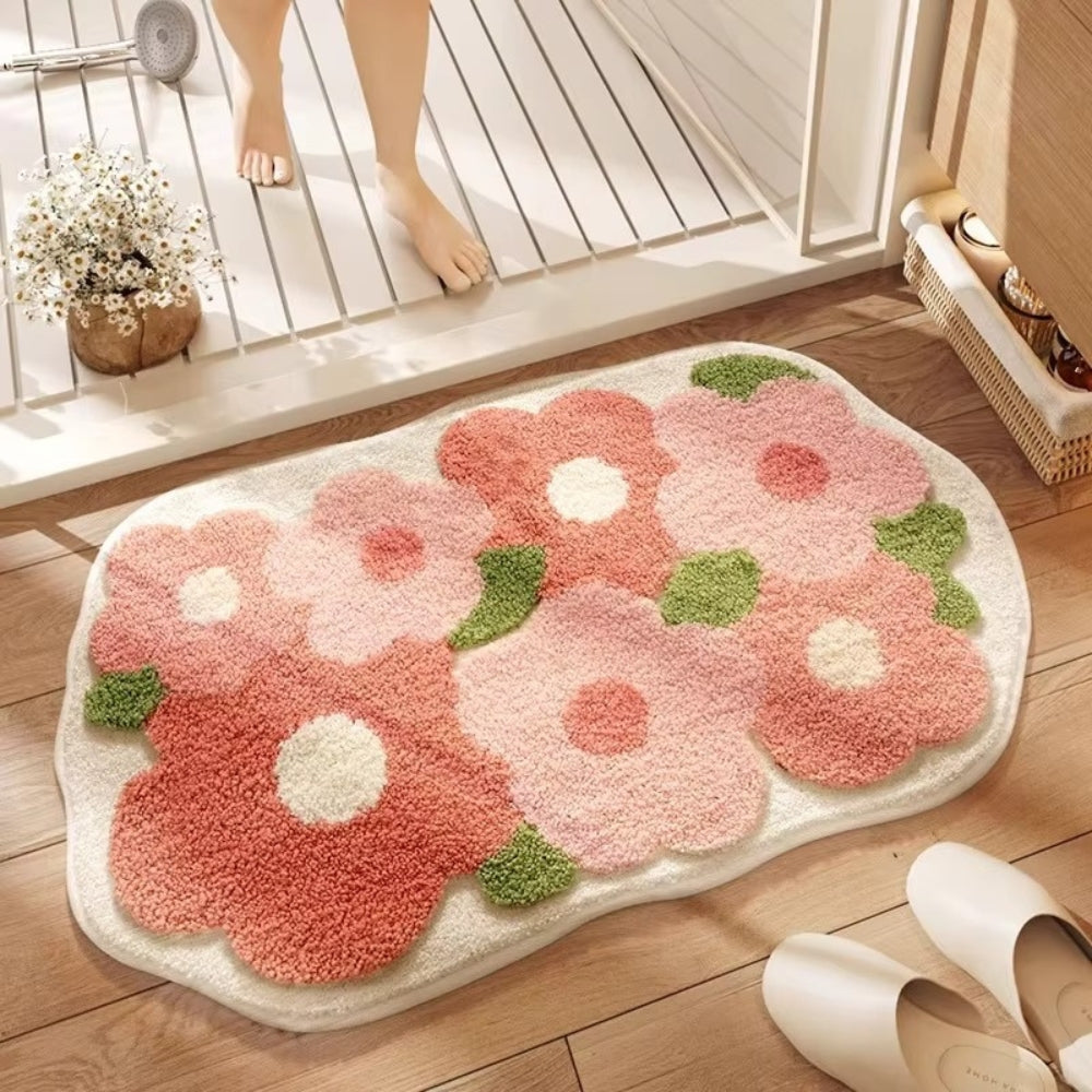 Nature Inspired Non-Slip Bathroom Mat Petal Bliss