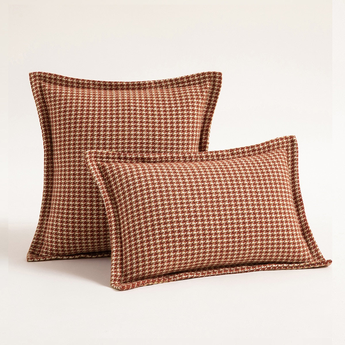 Nature's Houndstooth Pillow Cover Orange