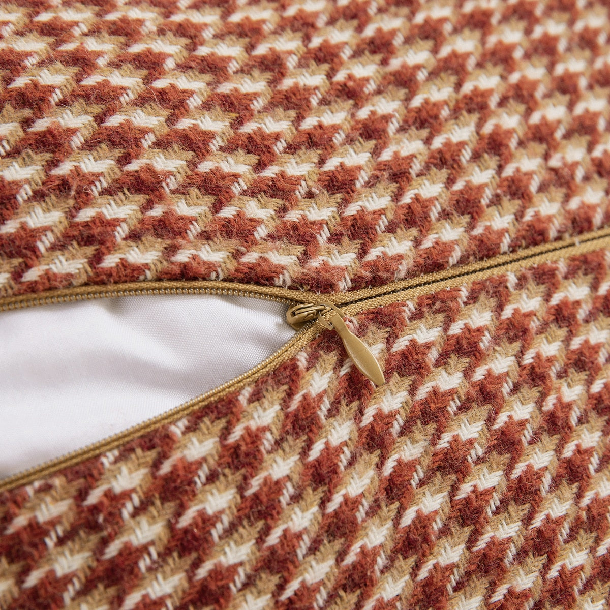 Nature's Houndstooth Pillow Cover
