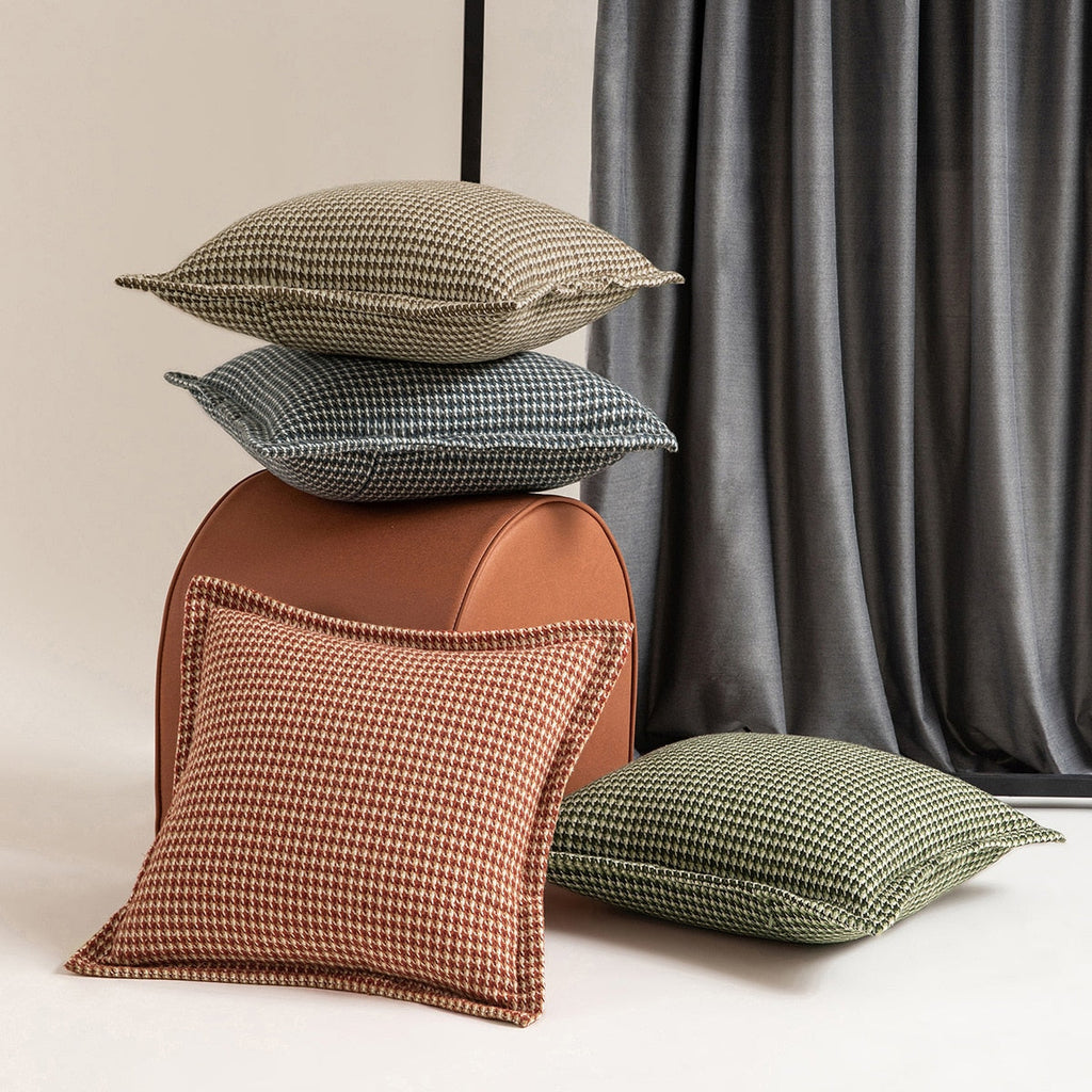 Nature's Houndstooth Pillow Cover