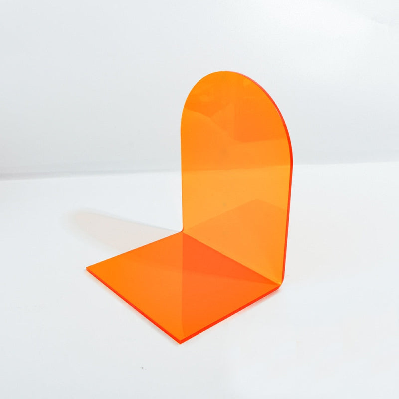 Neon Acrylic Bookends Large Orange