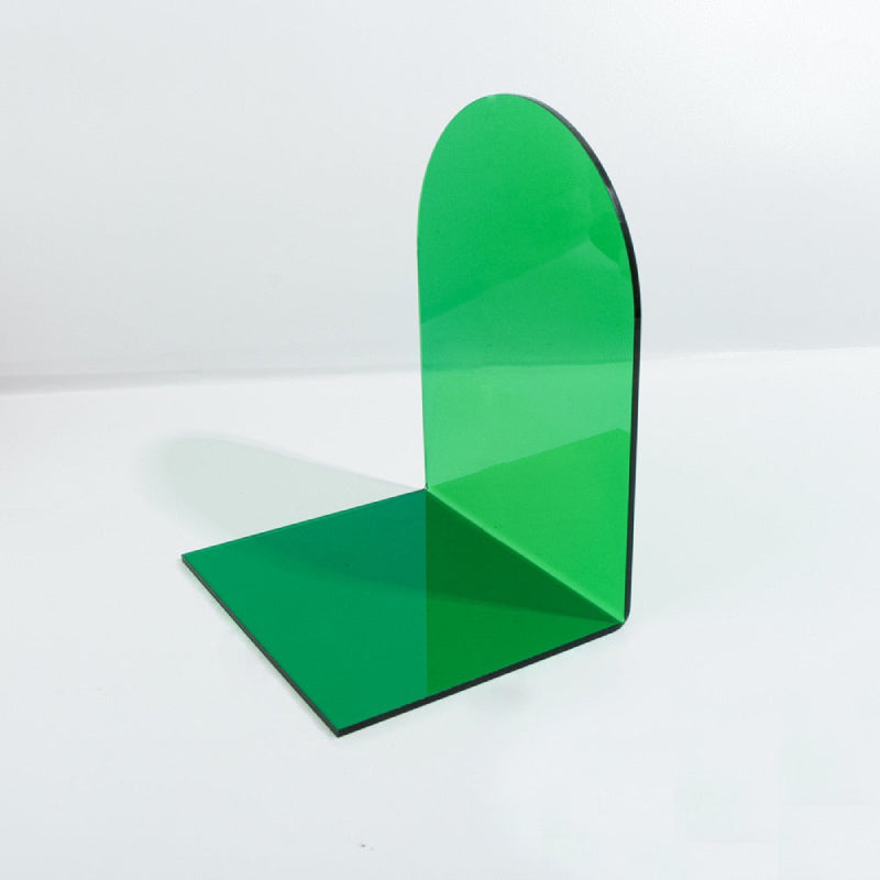 Neon Acrylic Bookends Large Green