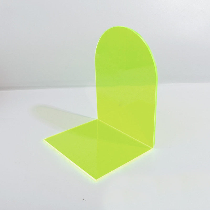 Neon Acrylic Bookends Lime