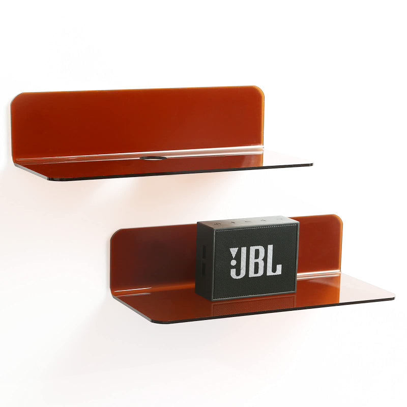 Neon Acrylic Floating Wall Shelf Brown