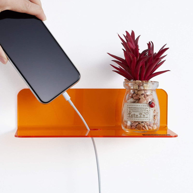 Neon Acrylic Floating Wall Shelf