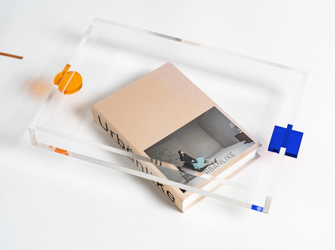 Neon Acrylic Tray Blue Orange