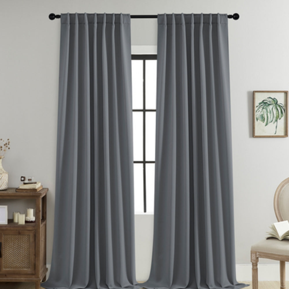 Noiréa Thermal Blackout Curtains Dark Grey