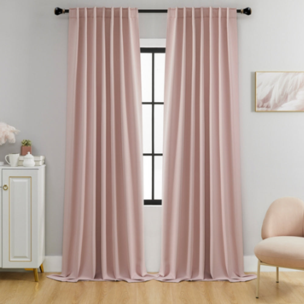 Noiréa Thermal Blackout Curtains Blush Pink