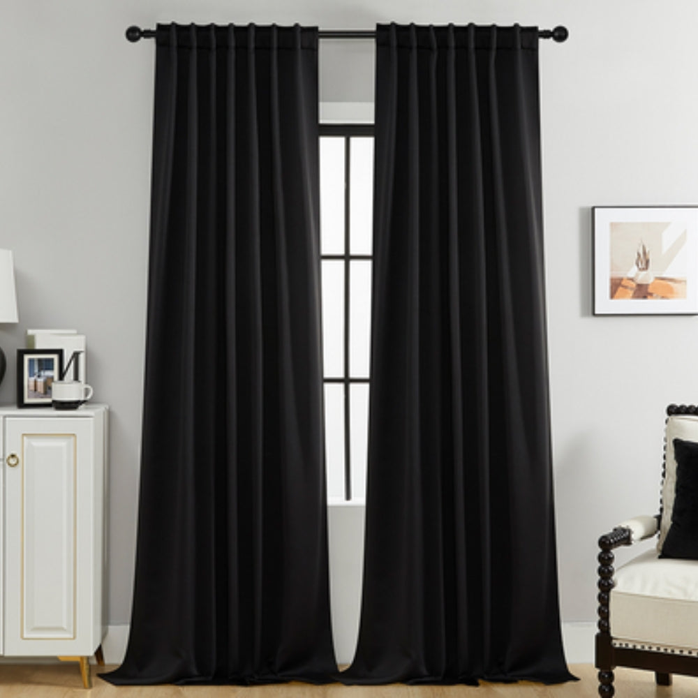Noiréa Thermal Blackout Curtains Black