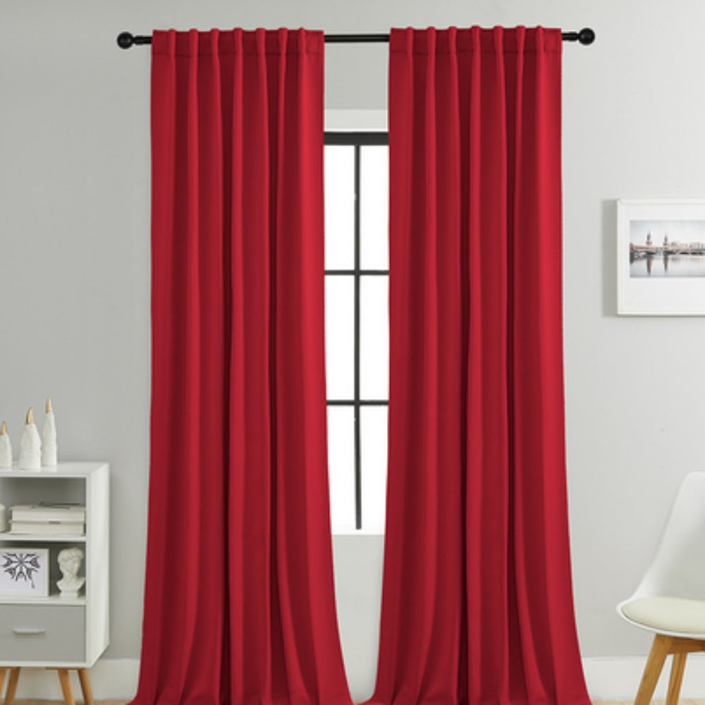 Noiréa Thermal Blackout Curtains Red