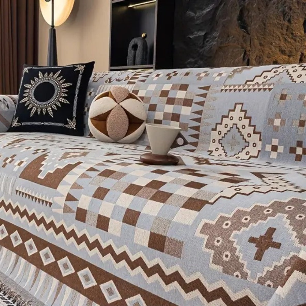 Nomad Charm Weave Sofa Cover Sky Weave