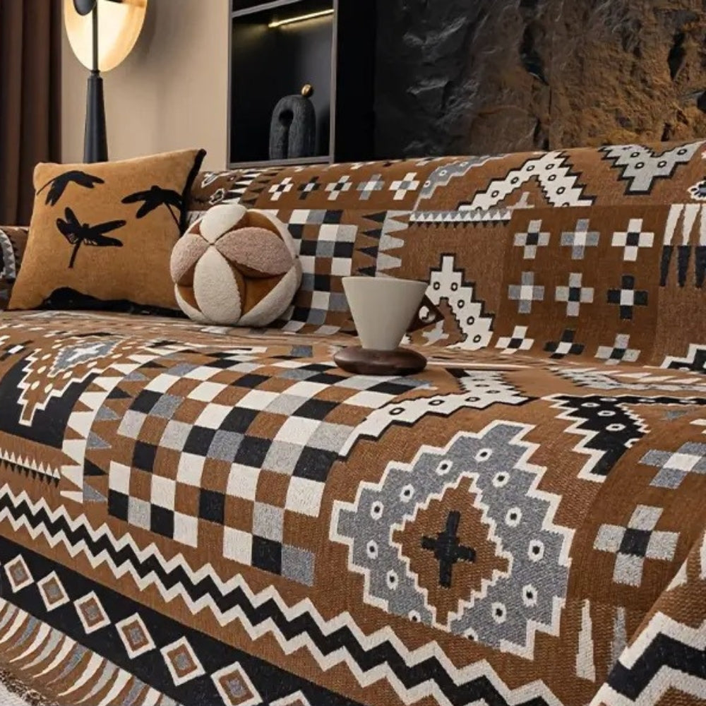 Nomad Charm Weave Sofa Cover Amber Weave