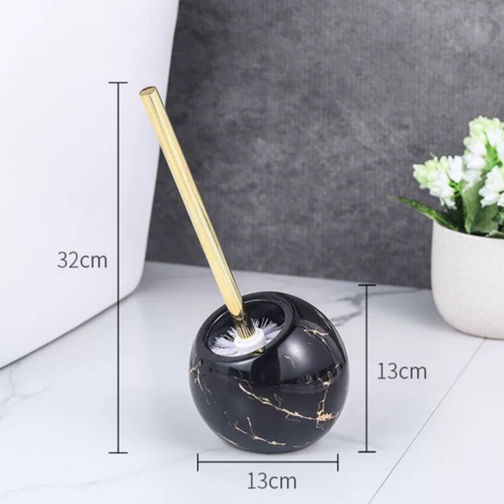 Nordic Creative Ceramic Toilet Brush Midnight Gold